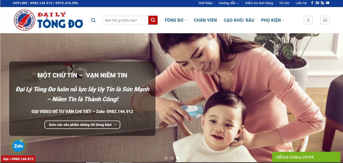 Tông đơ cắt tóc trẻ em