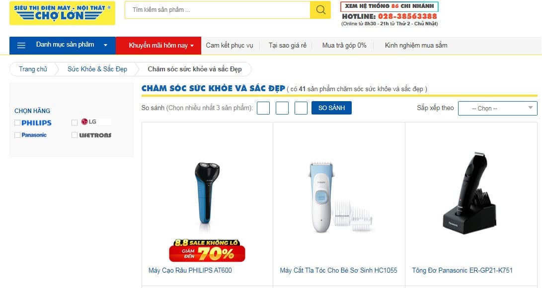 Tông đơ cắt tóc Điện Máy Chợ Lớn